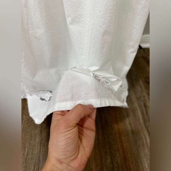 Anthropologie Vineet Bahl Sleeveless V-Neck Floral Cutwork Midi Dress Sz M - Picture 16 of 16